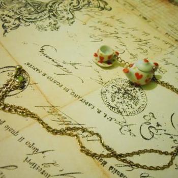 Valentine Teapot and Cup Necklace